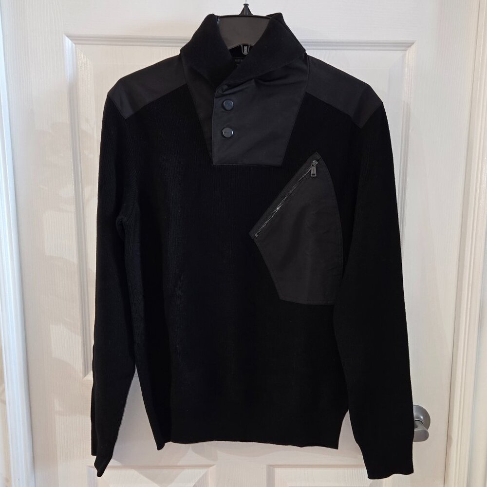 Polo Ralph Lauren Black Label High Neck Ribbed Wool Sweater